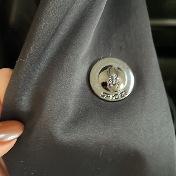 Spyder Heavy Classic Black Winter Coat With Removable Hood Size 4 - Picture 11 of 12